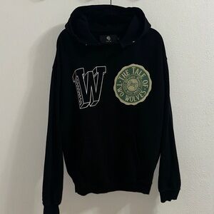 Darc Sport Tale of Two Wolves Black Graphic Hoodie